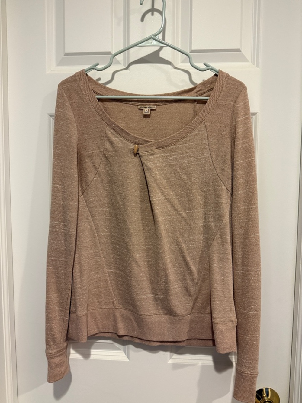 HOLDING HORSES Taupe Scoop-Neck Pullover Sweater